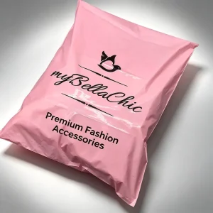 Custom Printed Poly Mailers Pink Waterproof Self Adhesive Shipping Bags for Clothing Accessories Packaging