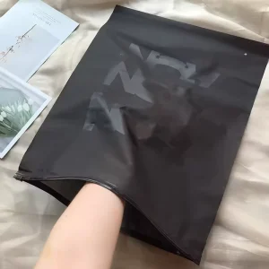 Custom Printed Resealable Garment Packaging Plastic Biodegradable Frosted Sealing Zipper Lock Bag Clothing Packaging Bag