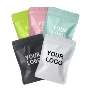 Custom Printed Resealable Matte Laminated Ziplock Bag Pouches Aluminum Foil Smell ProofPlastic Packaging Mylar Bags With Logo