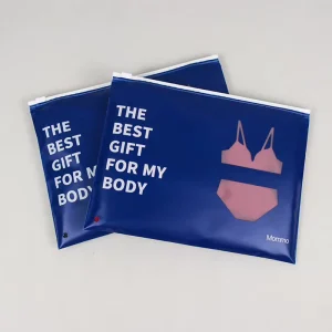 Custom Printed Resealable Plastic Zipper Bags Underwear Socks Shoes Customized Color Recyclable Clothing Packaging