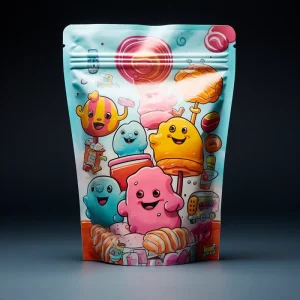 Custom Printed Resealable Zipper Bag Nut Candy Cookie Snack Bag Plastic Packaging Stand Up Pouch