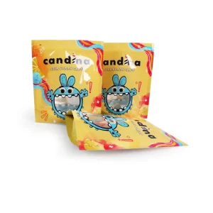 Custom Printed Snack Packaging Bag Reusable Stand up Pouch Soft Touch Ziplock Candy Gummy Bag Food Packaging with Clear Window
