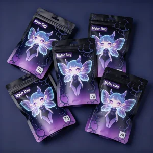 Custom Printed Stand up Mylar Pouch with Heat Seal Zipper Smell Proof for Cakes Gummy Candy Nuts & Dry Goods Packaging