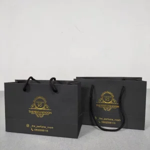 Custom Printed Your Own Logo Cardboard Packaging Gift Craft Shopping Paper Bag With Handles