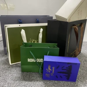 Custom Printed Your Own Logo Cardboard Packaging White Brown Kraft Gift Craft Shopping Paper Bag With Handles