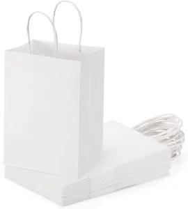 Custom Printed Your Own Logo Kraft Package With Handles Gift Craft Shopping Paper Bag