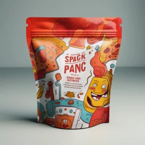 Custom Printed Zipper Bag Reusable Candy Biscuit Snack Bag Food Packaging Stand up Pouch