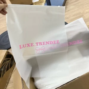 Custom Printed logo Light pink Poly Mailer Plastic Courier Bags Packaging Mailing Poly Mailer Bags