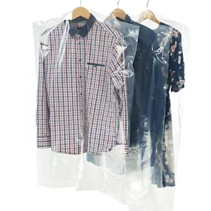 Custom Printing Clear PE Dry Cleaning Garment Packaging Dust Cover Poly Bag Suit Bag PE Plastic Rolls Garment Bag for Clothes