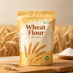 Custom Printing Food Bag Packaging Design for Wheat Flour Bags Food Packaging Recyclable Plastic Pouches