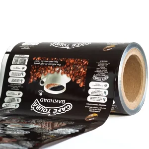 Custom Printing Laminated Plastic Food Grade BOPP Coffee Roll Aluminium Foil Film Bag Packing for Coffee Bag With Window