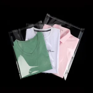 Custom Printing Logo Plastic Self-Adhesive Sealing Clear Transparent Self Adhesive Seal Packaging OPP Bags for Clothing