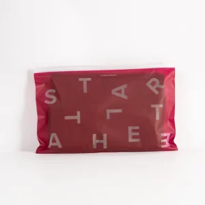 Custom Printing Matte Red Eco-friendly Ziplock Garment Packaging Bags Plastic Zipper Bag Print Logo