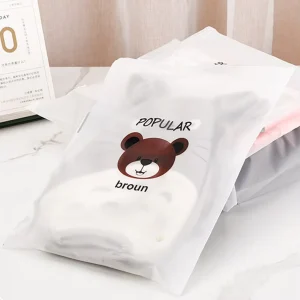 Custom Printing Plastic Poly Zip Lock Packaging Bags for Clothes Zipper Bags with Logo Luxury Clothing Bags Transparent PE