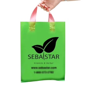 Custom Printing Plastic Shopping Bags With Own Logo Packing Handle Carry Plastic Packaging Gift Retail Bags