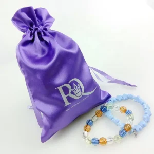 Custom Purple Satin Silk Drawstring Bags Smooth and Elegant Hair Packaging with Personalized Logo Options Available