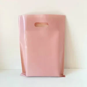 Custom Recyclable Poly T shirts Bag Die Cut Handle Groceries Business Promotion PE Plastic Shopping Bags With Logo