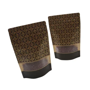Custom Recycled Brown Gusset Laminated Kraft Paper Packaging Bags