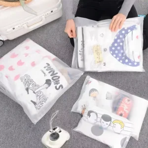 Custom Recycled Frosted Apparel Ziplock Shipping Clothing Packing Bag Plastic Zipper Poly Pouches