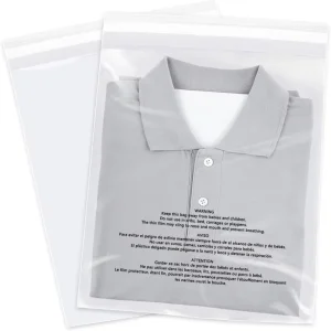 Custom Resealable OPP Polybag Packaging for Clothing Underwear Socks Shoes with Clear Suffocation Warning Bags