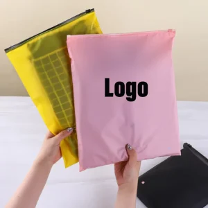 Custom Resealable Poly Frosted Plastic Bag Polybags With Logo Printing Clothing T Shirt Packaging Plastic Zipper Bag