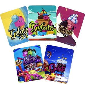 Custom Resealable Stand Up Zipper Mylar Packaging Pouch Bags Plastic 3.5G Smell Proof Custom Print Mylar Bags