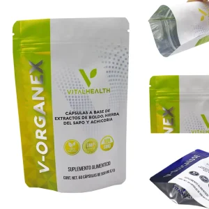 Custom Reusable Food Grade Laminated Plastic Packaging Zipper Stand up Pouch Aluminum Foil with Zipper