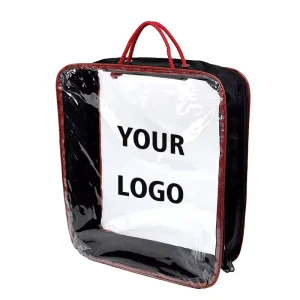 Custom Reusable Non Woven Multi functional Foldable Eco Friendly Large Capacity Travel Storage Bags Transparent Waterproof Zip