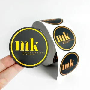 Custom Self Adhesive Matte Silver PET Sticker Waterproof Durable Vinyl Custom Logo Stickers for Packaging Roll Labels