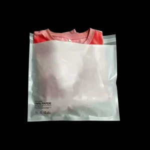 Custom Self adhesive Semi transparent Translucent Paper Packaging Bag Eco Friendly Wax Glassine Paper Bag for Clothing Package