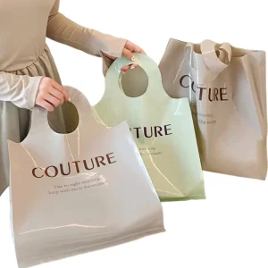Custom Shopping Bags Logo Printed Plastic Compostable Waterproof Bag for Handle Shopping Bags