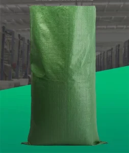 Custom Size Green Woven Bags OEM Supported High Density Weaving Heat Cut Edges for Warehouse and Logistics Packaging
