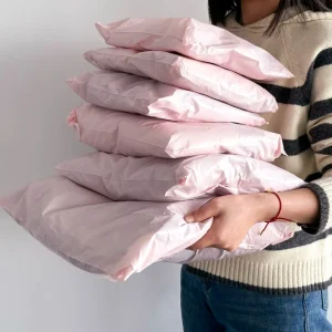 Custom Size Waterproof Eco Friendly PE Poly Mailers for Clothing Shoes & Socks Self Adhesive Recyclable Tear Proof Shipping Bags