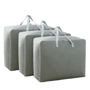 Custom Storage Pillow Bag Non Woven Plastic Bedding Bag with Zipper