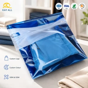 Custom Transparent PVC Flap Garment Bag Zipper Closure Dustproof Reusable Clothing Packaging for Shirts Jackets Dresses Factory
