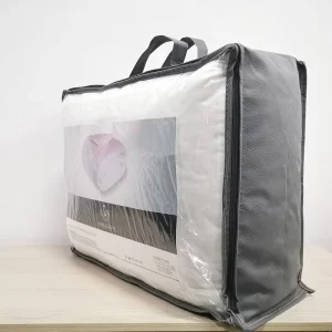 Custom Transparent PVC and Non Woven Bag for Packaging Duvet clear Pillow Bag
