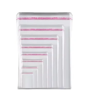 Custom Transparent Self-Adhesive BOPP Resealable Cellophane OPP Gravure Printed Recyclable T-shirt Packaging Bags