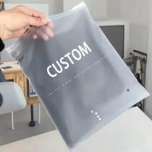 Custom Transparent Zip Lock Clothing Bags Matte Frosted PE CPE Plastic Zipper Bags For T Shirts & Shoes Logo Made 100pcs