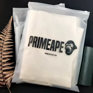 Custom Transparent Zipper Plastic Bag Resealable PE Zip Lock Bag Underwear Clothing Frosted Matte Zipper Bag