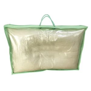 Custom Vinyl PVC Plastic Clear Pillow Zipper Packaging Bag with Handle