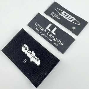 Custom With Brand Name High Density Woven Label Clothing Label Neck Label Printing for Clothes Pants Dresses Bags
