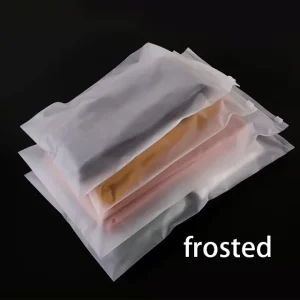 Custom With Logo Clothes Packaging T Shirt Zip Lock Plastic Zipper Frosted Zipper Bag for Clothing