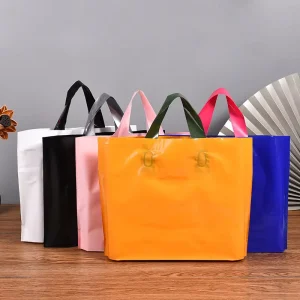 Custom Women Clothes Packaging Poly Bags Plastic Poly Bags With Handle