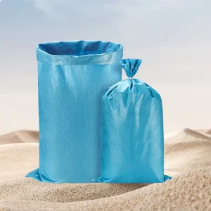 Custom Woven Packaging Bags Blue Reusable Sacks for Corn Wheat Seed and Animal Feed