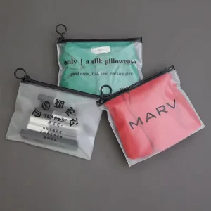 Custom Your Logo PVC Eco Clothing Garment Pants Hat Socks Underwear Packaging Zip Lock Bag
