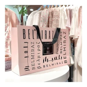 Custom Your Own LOGO Specialty Paper Bags for Shopping With Ribbon Cotton Handle Gift Bag for Clothing Jewelry Packaging