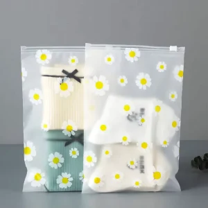 Custom Your Own Logo Clear Recyclable Pouches Frosted Apparel Ziplock Shipping Clothing Packing Slider Zipper Poly Plastic Bags