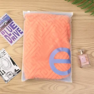 Custom Your Own Logo Different Sizes Biodegradable Frosted Apparel Plastic Zipper Lock Bag Packaging and Clothing