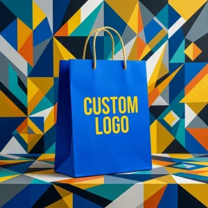 Custom Your Own Logo Kraft Paper Bags Gift Shopping Bags With Handle For Jewelry Packaging Promotion