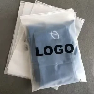 Custom Your Own Logo Recycled PE Frosted Apparel Ziplock Shipping Clothing Packing Plastic Bags T Shirt Zipper Bags